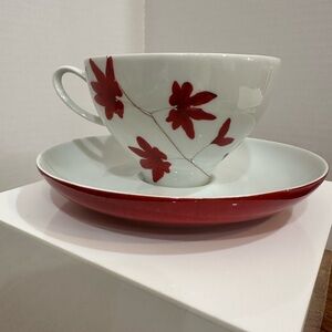 Discontinued Mikasa ‘Pure Red’ Coffee Cup and Saucer Set